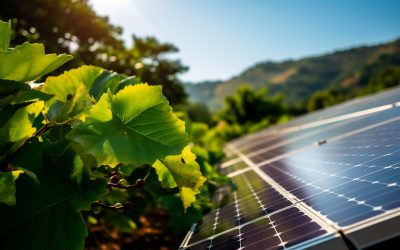 Vignes et panneaux solaires